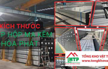 Kích thước thép hộp mạ kẽm Hòa Phát