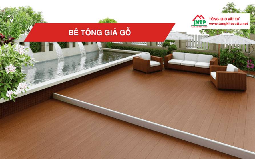 Bê tông giả gỗ làm nhà sàn, nhà thờ, lót sàn, hàng rào | Địa chỉ cung cấp bê tông giả gỗ