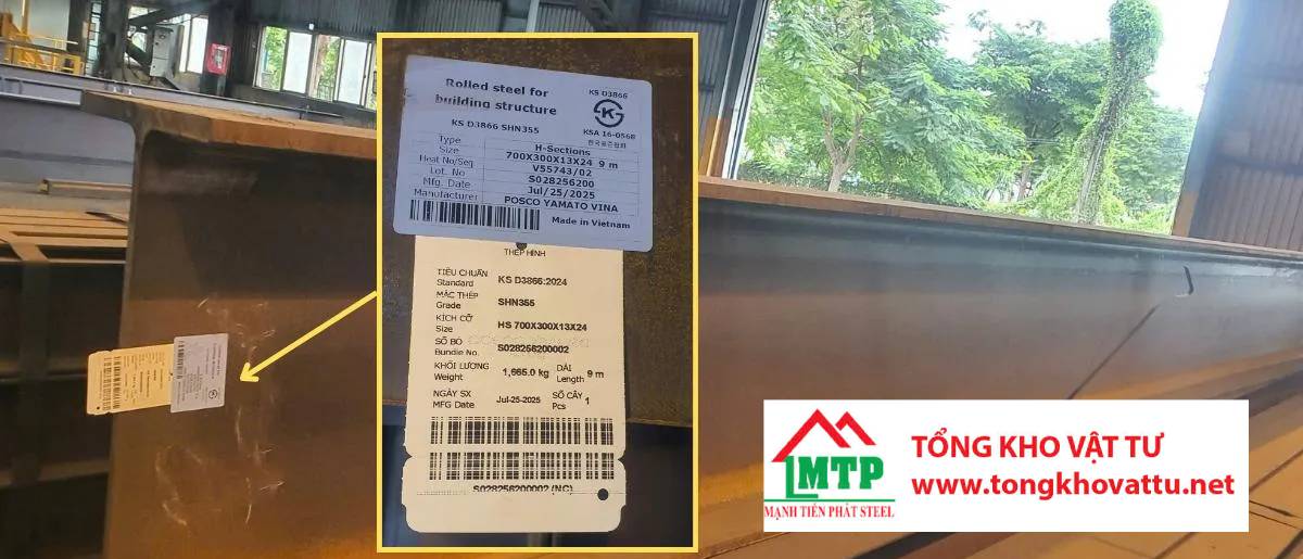 Dấu hiệu nhận biết thép hình POSCO chính hãng