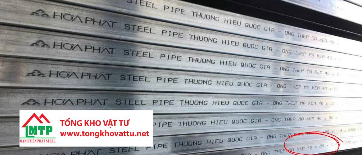 Giá sắt hộp mạ kẽm 40×80 hôm nay