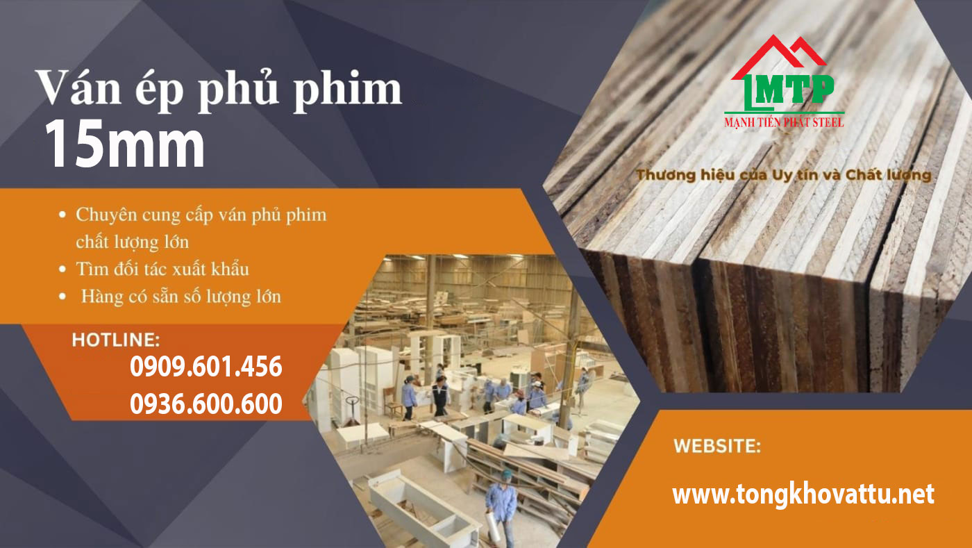 Giá ván ép phủ phim 15mm mới nhất 2025