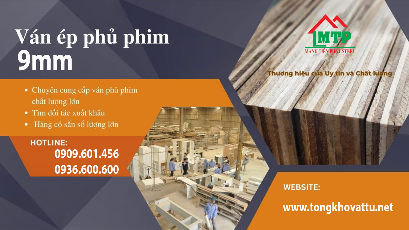 Giá ván ép phủ phim 9mm mới nhất 2025