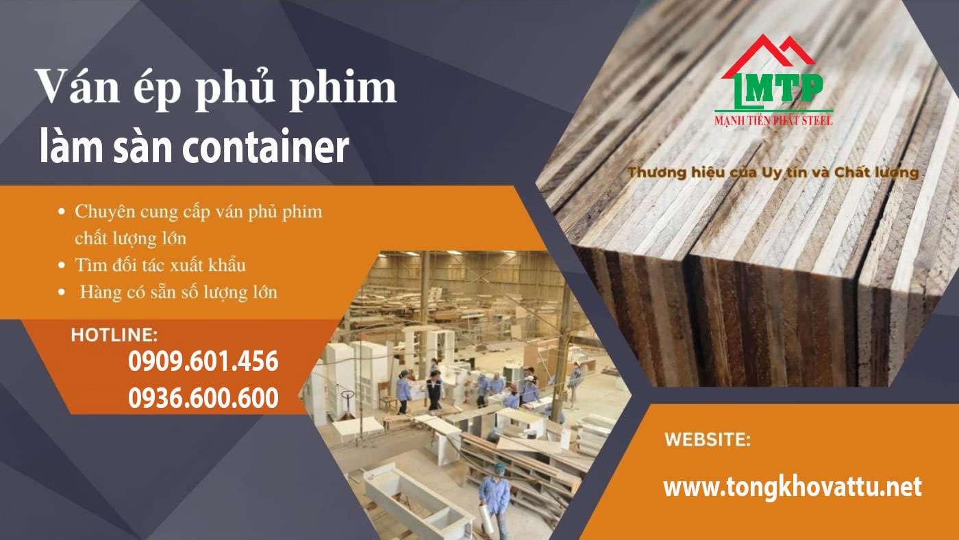 Giá ván ép phủ phim làm sàn container mới nhất 2025