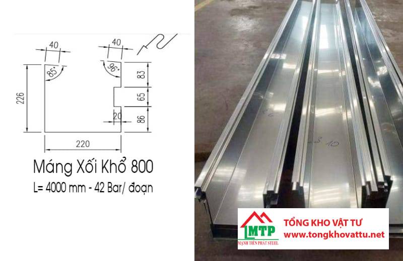 Kích Thước Máng Xối Thu Nước Các Loại Tôn, Nhựa, Inox