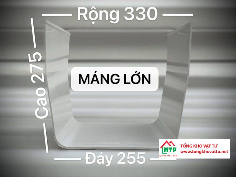 Kích Thước Máng Xối Thu Nước Các Loại Tôn, Nhựa, Inox