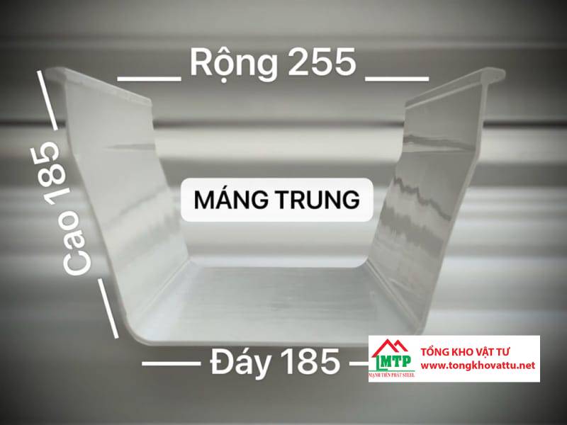 Kích Thước Máng Xối Thu Nước Các Loại Tôn, Nhựa, Inox