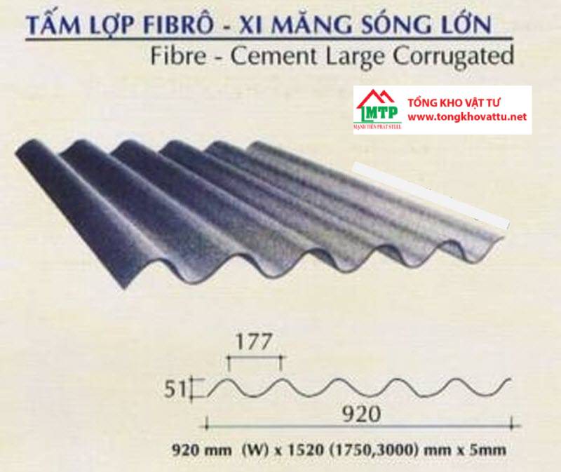 Kích Thước Tôn Fibro Xi Măng