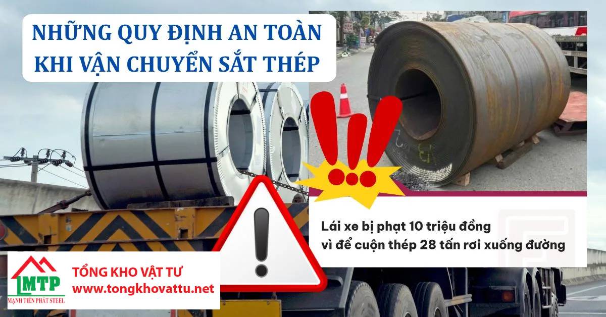 Những quy định an toàn trong vận chuyển sắt thép
