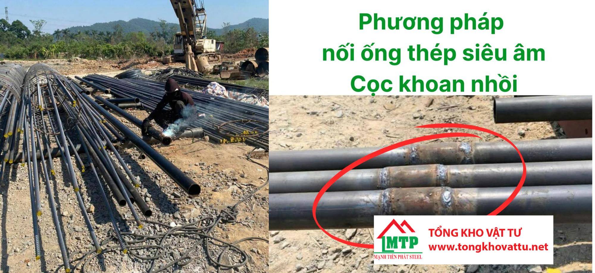 Phương pháp nối ống thép siêu âm cọc khoan nhồi