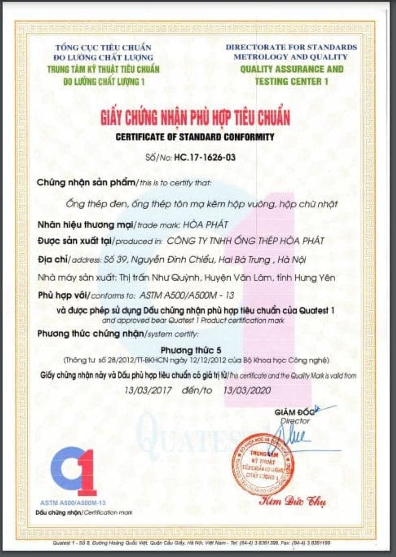 Quy Cách Thép Ống Hòa Phát Chi Tiết Nhất