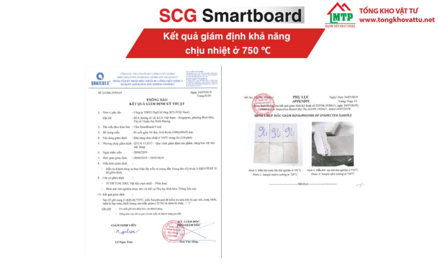 Thông số kỹ thuật tấm cemboard SCG Smartboard