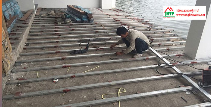Hệ khung sắt sau khi hoàn thành