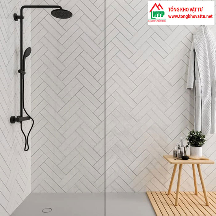 Kiểu tường xương cá khối đôi đẹp