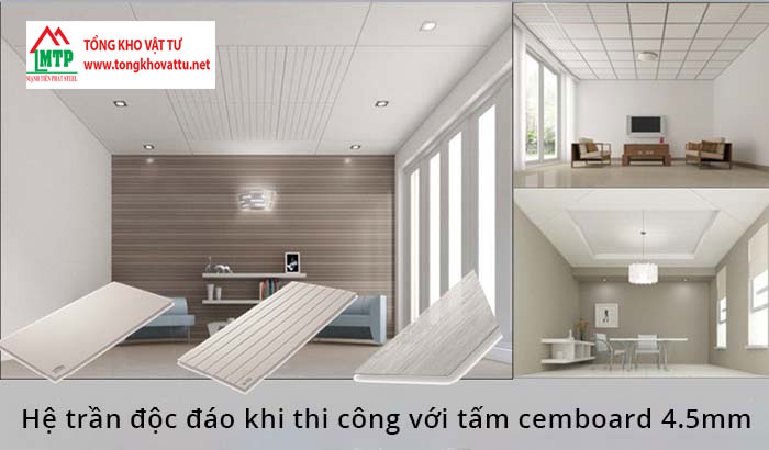 Sử dụng làm hệ thống trần độc đáo, sáng tạo