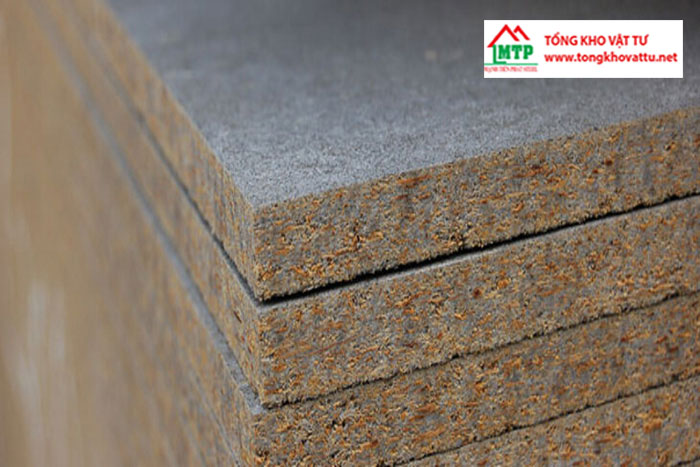 Tấm xi măng dăm gỗ hoàn thiện sau quá trình sản xuất