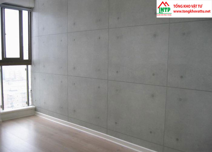 Tấm xi măng vân trơn ốp tường văn phòng