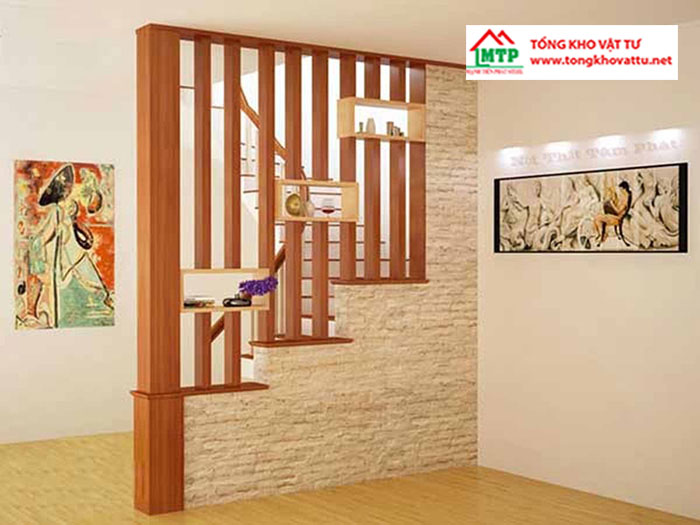 Trang trí lên tấm vách Sherawood giả gỗ