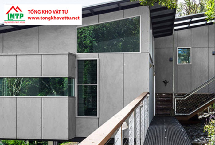 Tường bao ngoài trời với tấm Cemboard chống nước