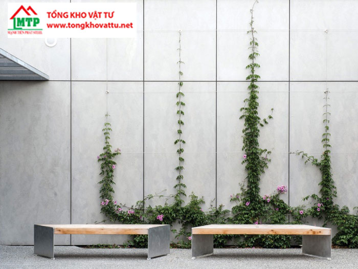 Tường ngoài trời làm bằng tấm Cemboard