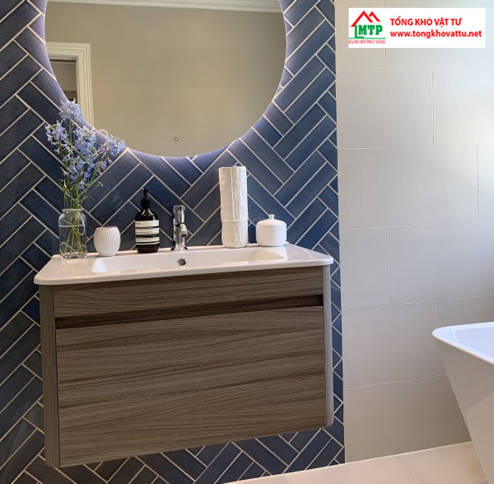 Một chút điểm nhấn cho căn phòng bằng khoảng tường ốp kiểu Double Block Herringbone